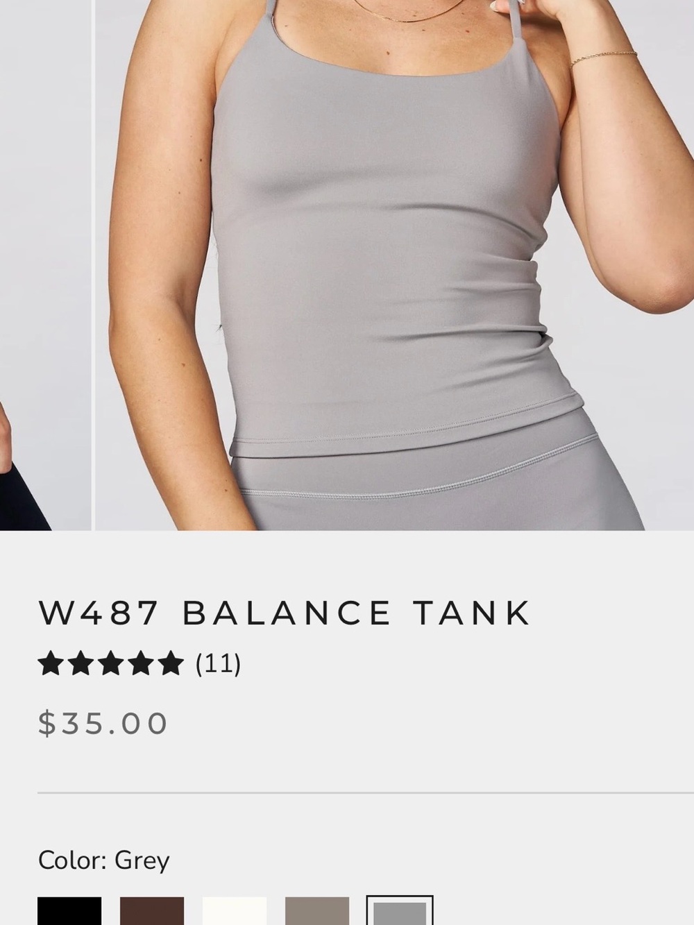 W487 YoungLA Balance Tank Grey Small
